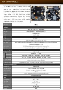 دیتا شیت برد دوربین مدار بسته H5A